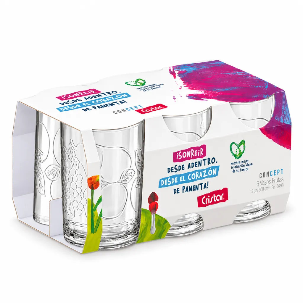 Set Cristar de seis vasos frutales.webp