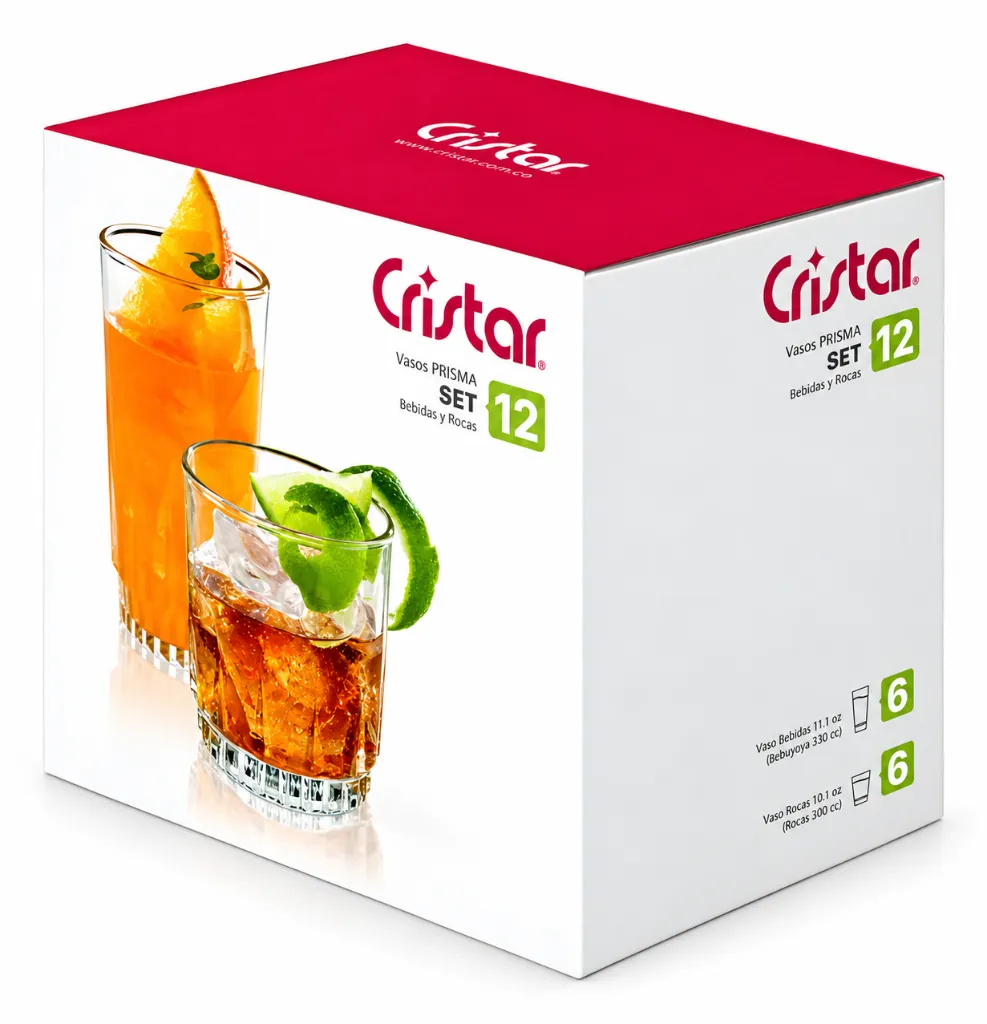 Caja Cristar Prisma Set 12 sobre blanco.webp