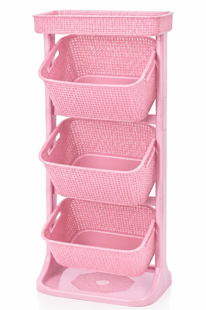 MULTIORGANIZADOR 3N NIÑAS ESTRUCTURA ROSADA/CESTA  ARMATY
