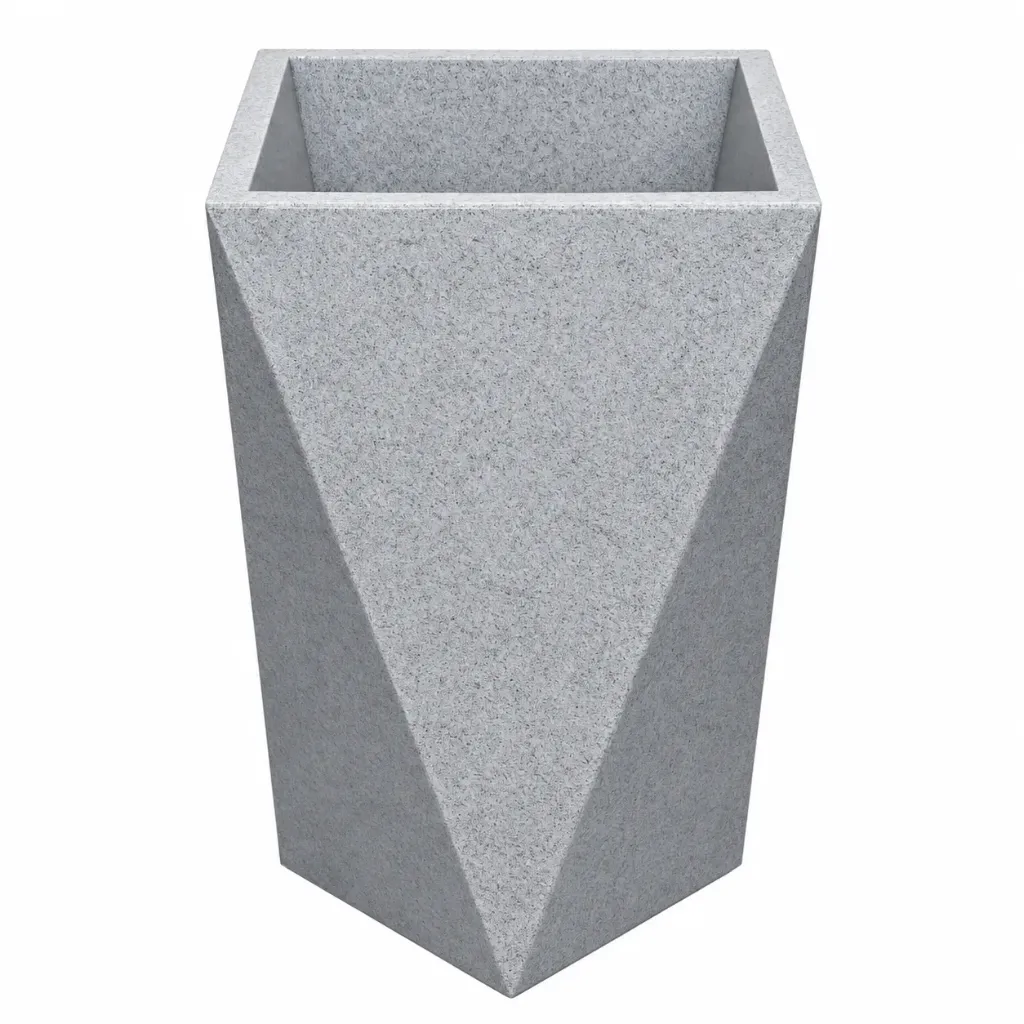 [500030147] MACETERO DECO STONE ALTO GRIS PIKA