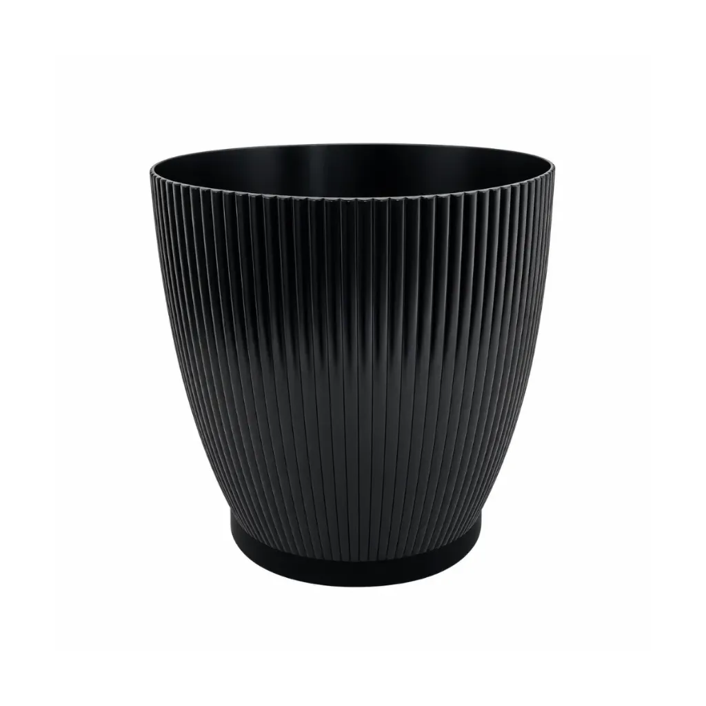 [500080203] MACETERO DECO GLAM 10LTS NEGRO 18 U/C PIKA