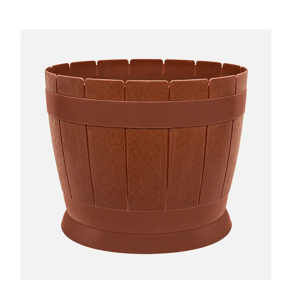 [502280716] MACETERO MADEIRA REDOND 14L MED CAFE MAD 12U/C PIKA