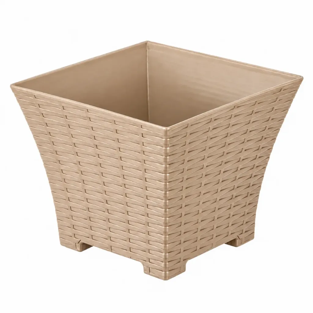 [502280719] MACETERO RATAN CUADRADO 24L GDE BEIGE 6U/C PIKA