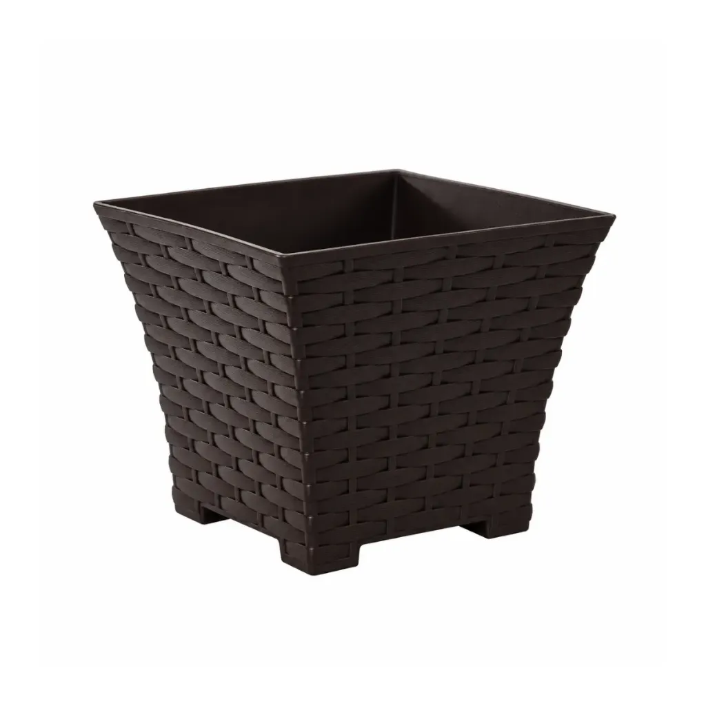 [502280722] MACETERO RATAN CUADRADO 7L MED CAFE 18U/C PIKA