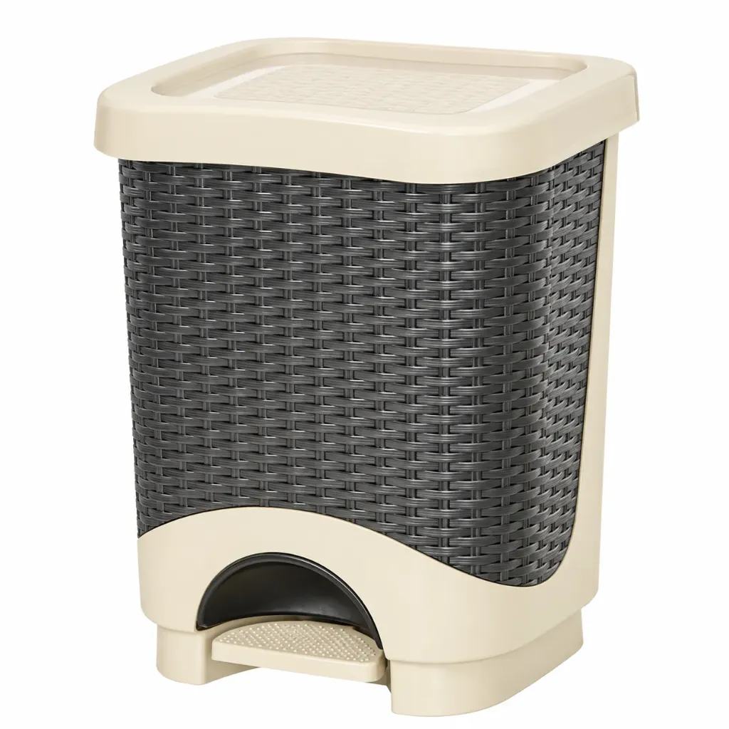 [1302280188] PAPELERA DUAL RATAN 8 LITROS BEIGE 12U/C 9000002363 PIKA