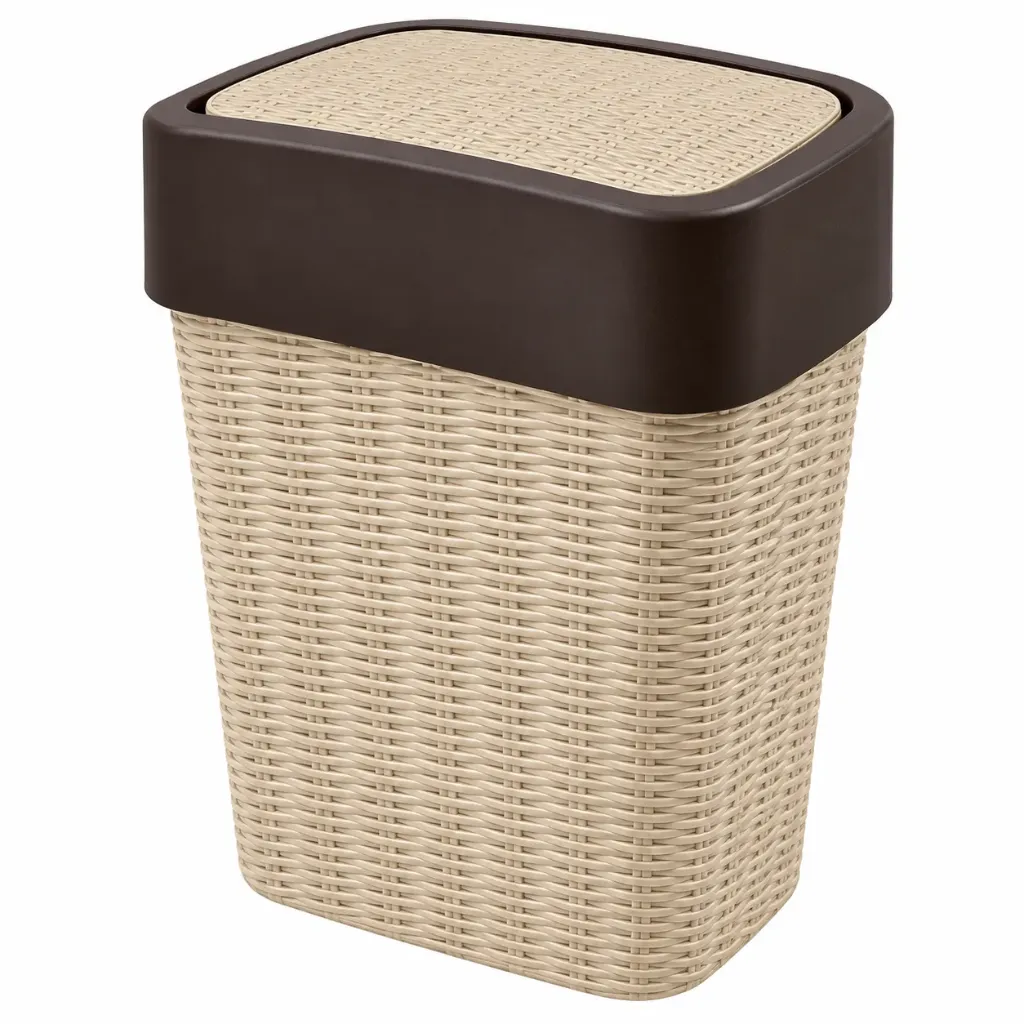 [1302280190] PAPELERA RATAN VAIVEN SLIM 25 LTS BEIGE 9U/C 9200000118 PIKA