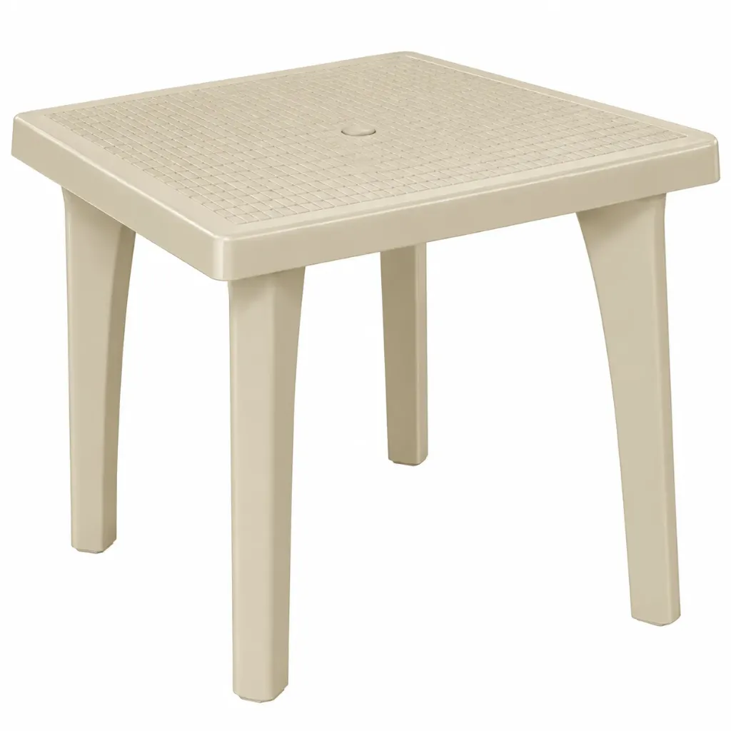 [1400100030] MESA RATAN GLAMOUR CUADRADA BEIGE 9000002566 PIKA